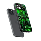 black green aesthetic collage back phone cover | glass case for iphone 15