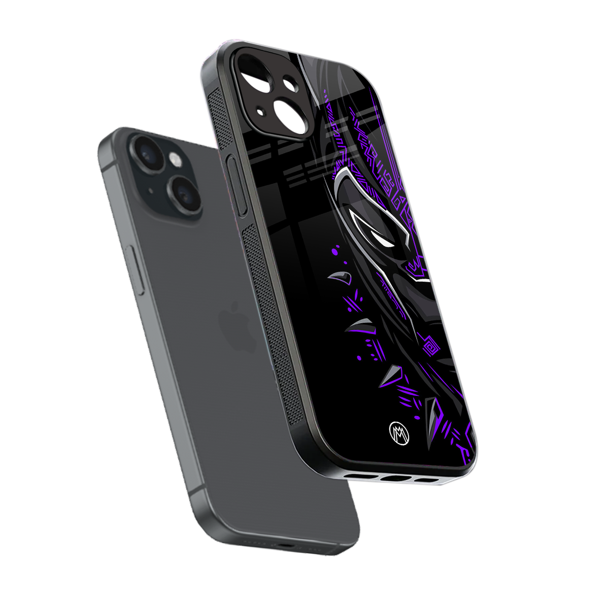 black panther superhero back phone cover | glass case for iphone 13 mini