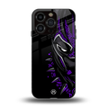 black panther superhero back phone cover | glass case for iphone 13 pro