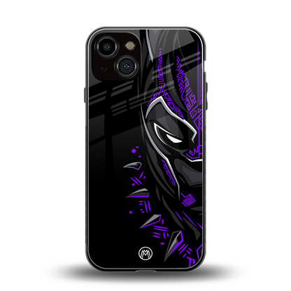 black panther superhero back phone cover | glass case for iphone 13