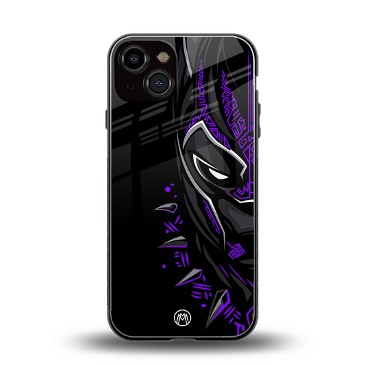 black panther superhero back phone cover | glass case for iphone 13