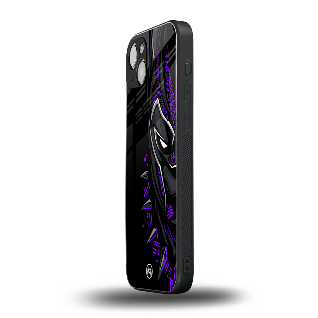 black panther superhero back phone cover | glass case for iphone 13