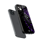 black panther superhero back phone cover | glass case for iphone 15 plus