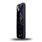 black panther superhero back phone cover | glass case for iphone 15 plus