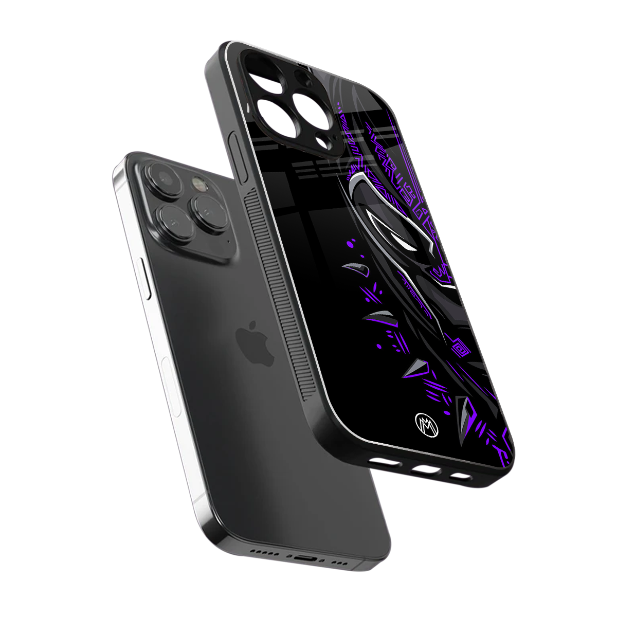 black panther superhero back phone cover | glass case for iphone 15 pro max