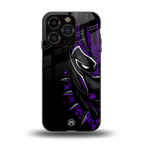 black panther superhero back phone cover | glass case for iphone 15 pro