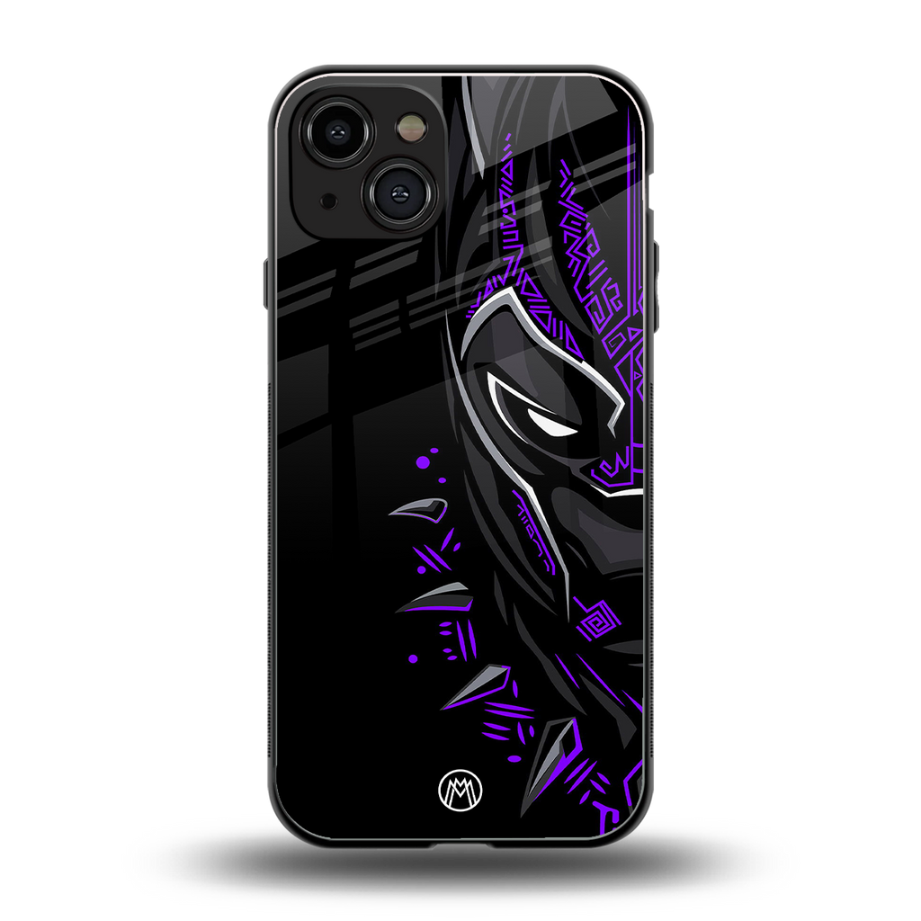 black panther superhero back phone cover | glass case for iphone 15