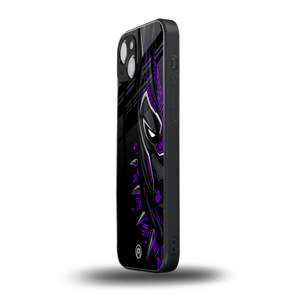 black panther superhero back phone cover | glass case for iphone 15