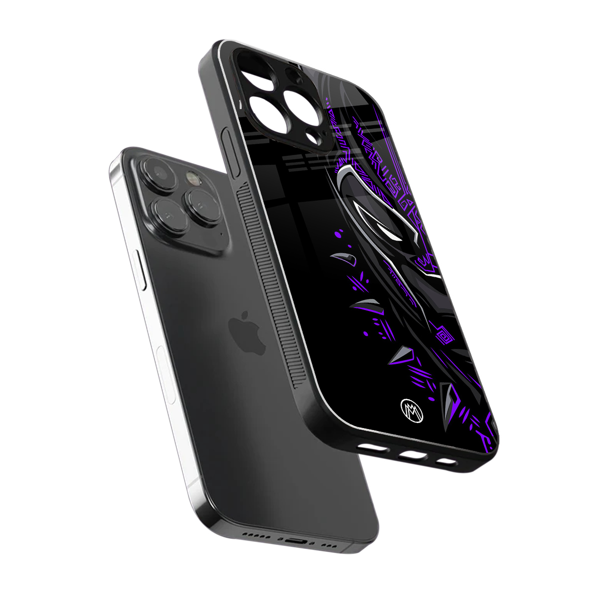 black panther superhero back phone cover | glass case for iphone 15 pro