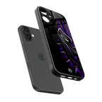 black panther superhero back phone cover | glass case for iphone 16 plus