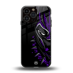 black panther superhero back phone cover | glass case for iphone 16 pro max