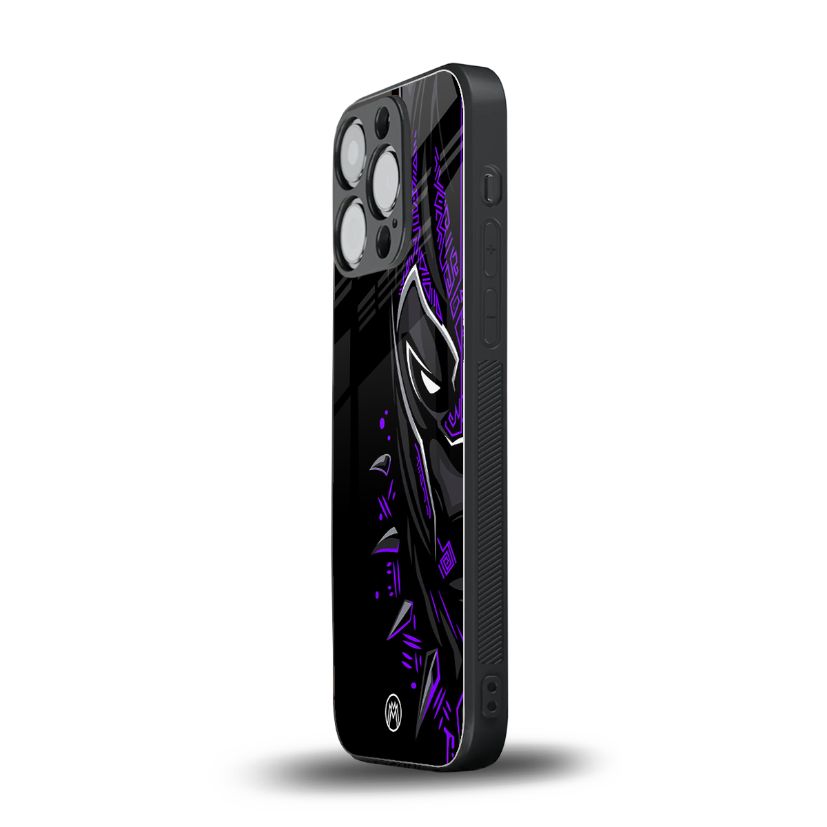 black panther superhero back phone cover | glass case for iphone 16 pro