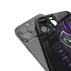 black panther superhero back phone cover | glass case for iphone 14 pro max