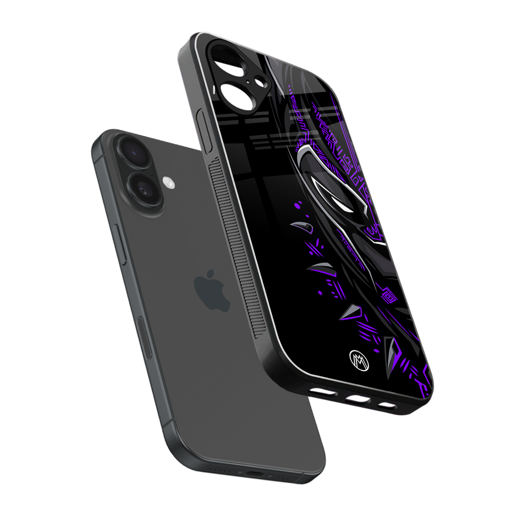 black panther superhero back phone cover | glass case for iphone 16