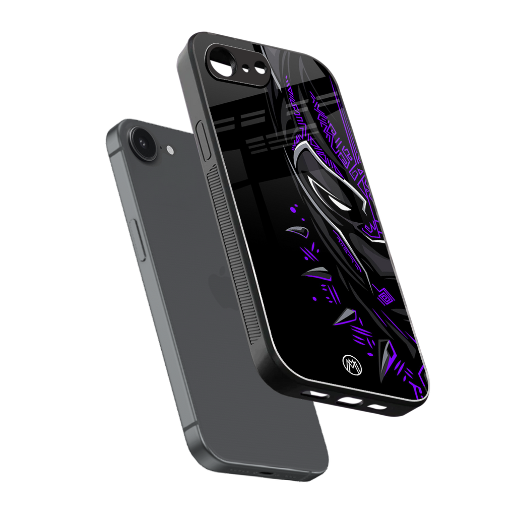 black panther superhero back phone cover | glass case for iphone 16e