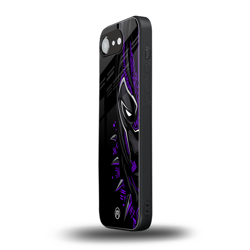 black panther superhero back phone cover | glass case for iphone 16e