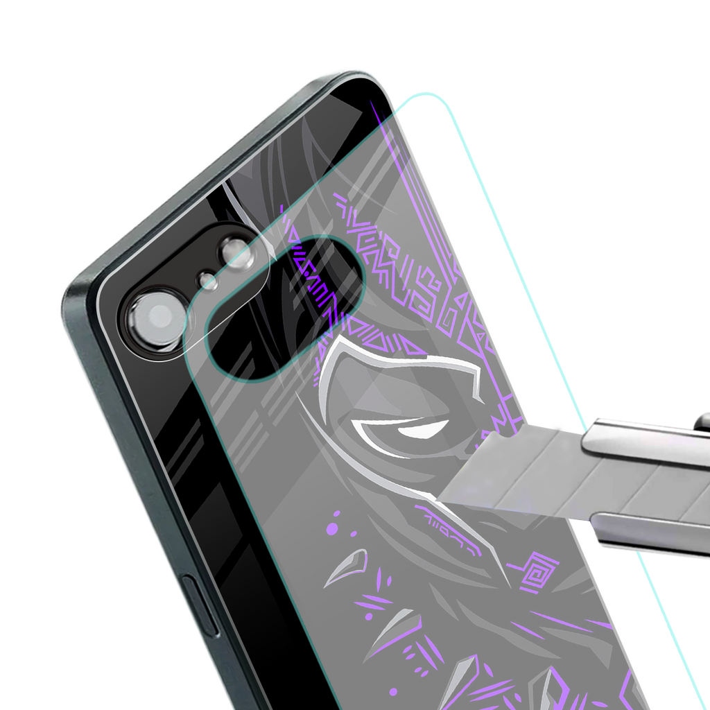 black panther superhero back phone cover | glass case for iphone 16e