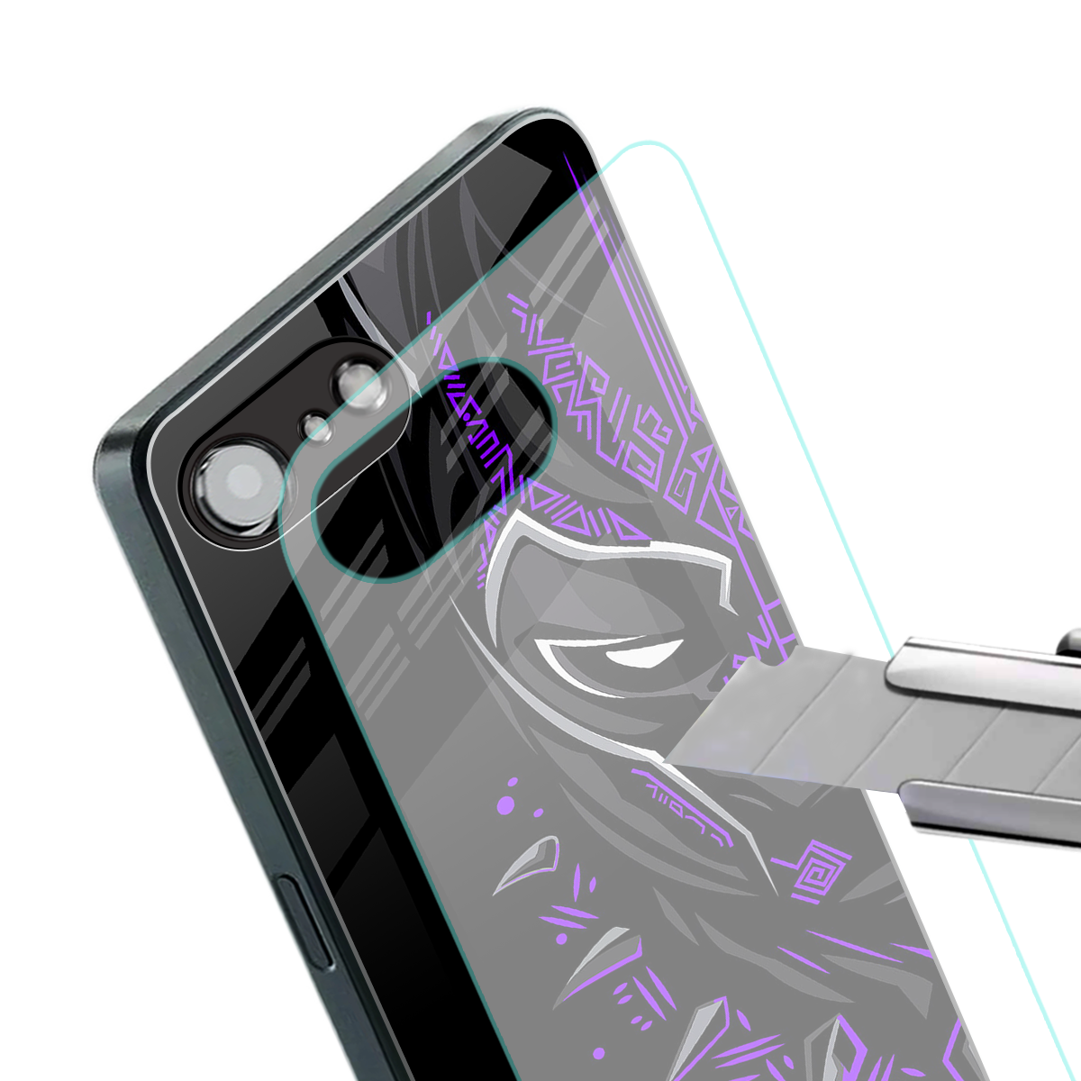 black panther superhero back phone cover | glass case for iphone 16e