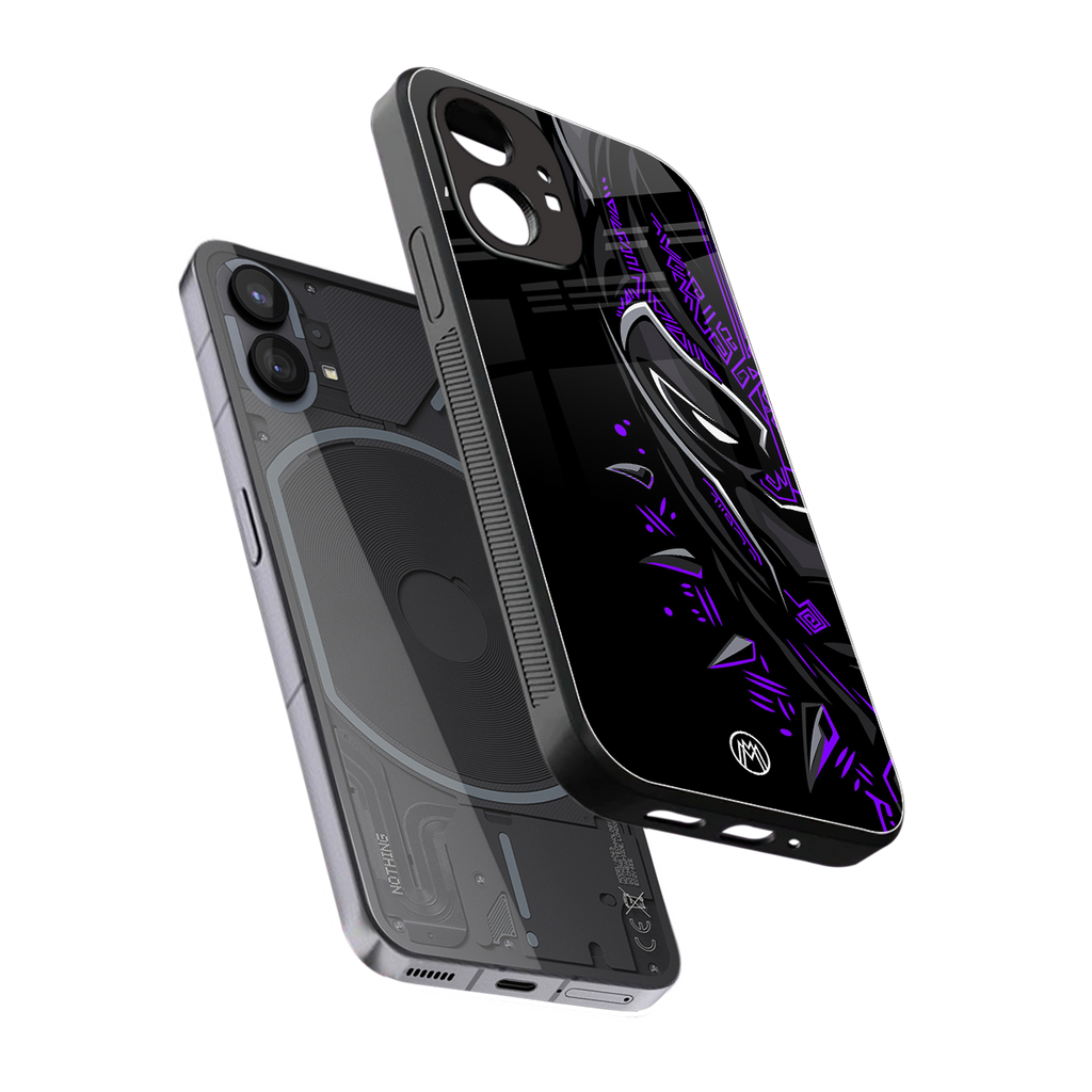 black panther superhero back phone cover | glass case for nothing phone 1