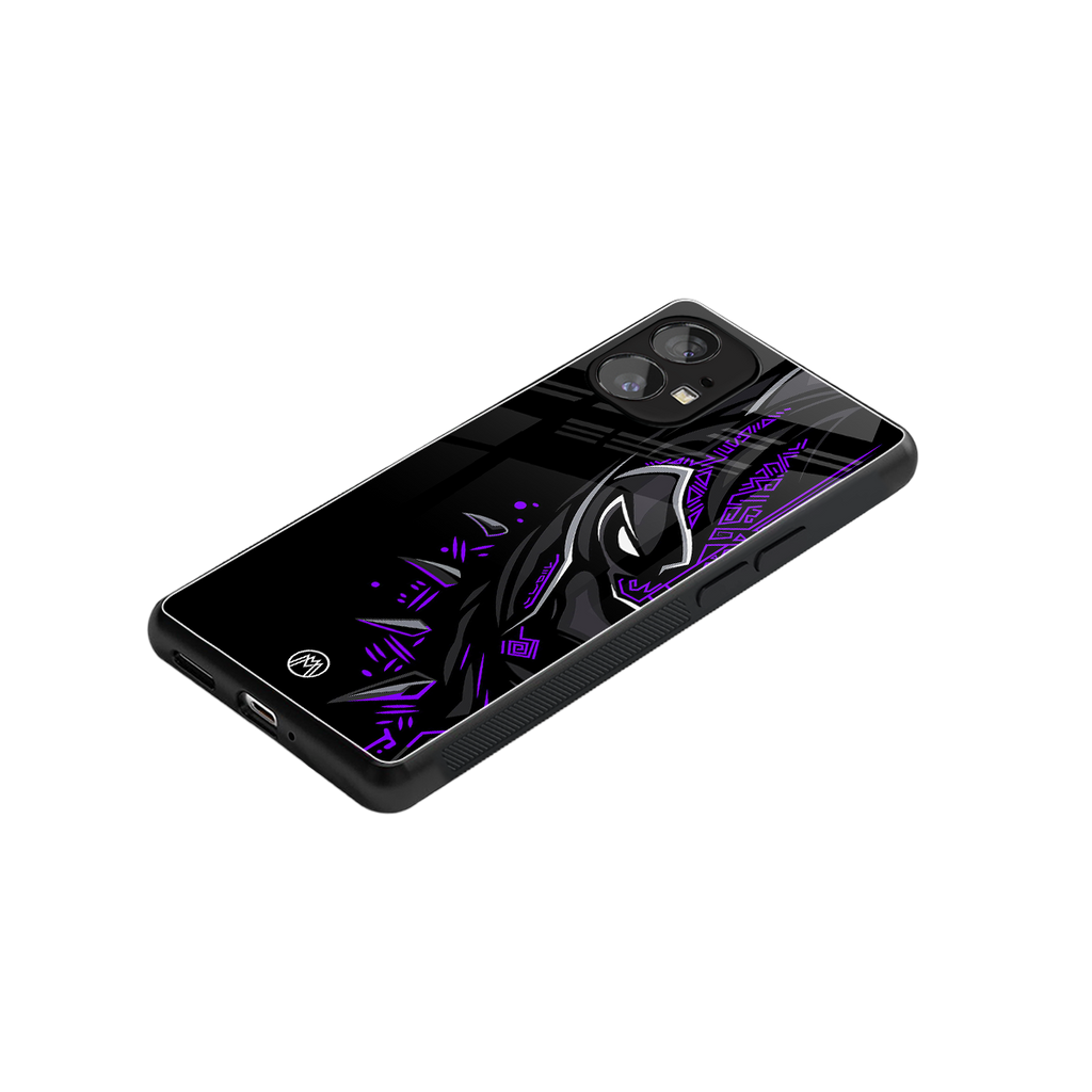black panther superhero back phone cover | glass case for nothing phone 1