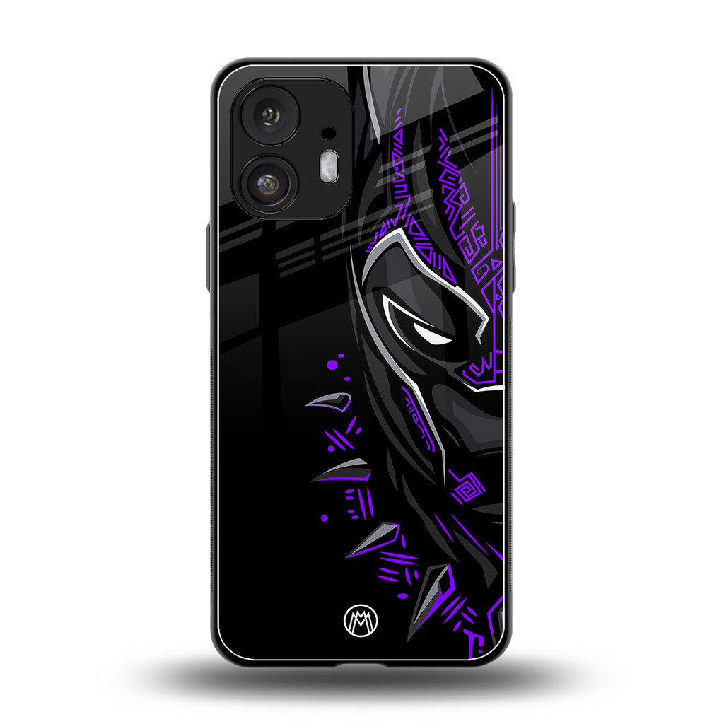 black panther superhero back phone cover | glass case for nothing phone 2
