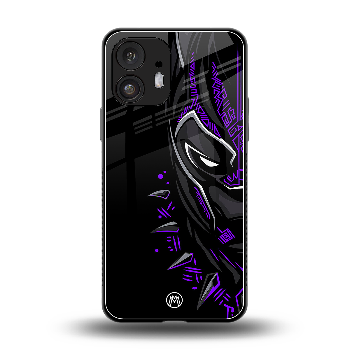 black panther superhero back phone cover | glass case for nothing phone 2
