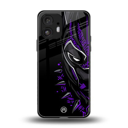 black panther superhero back phone cover | glass case for nothing phone 2