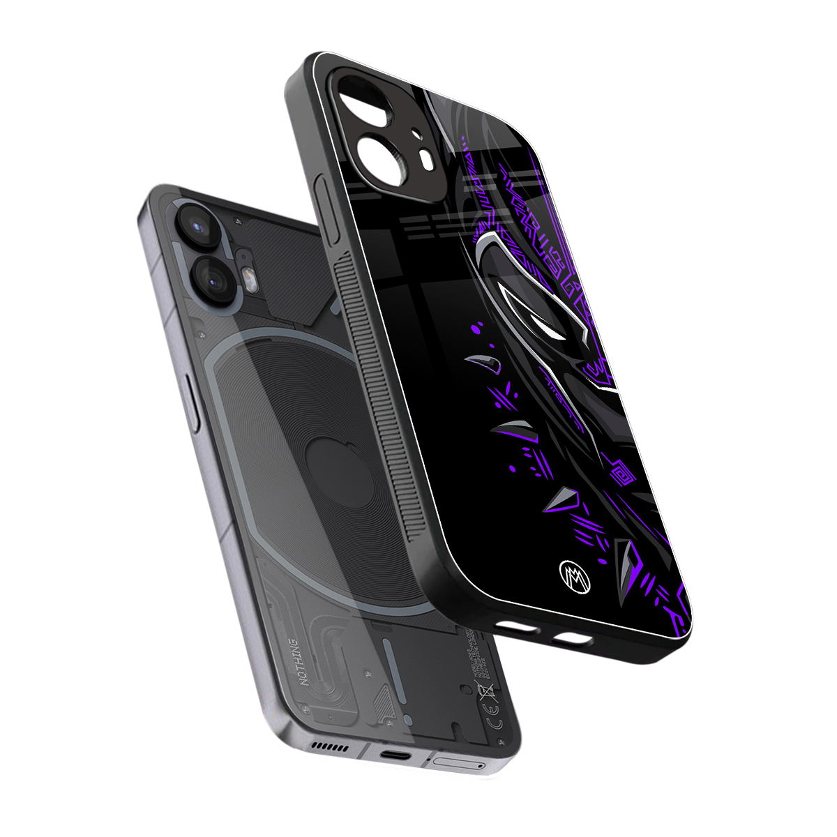 black panther superhero back phone cover | glass case for nothing phone 2