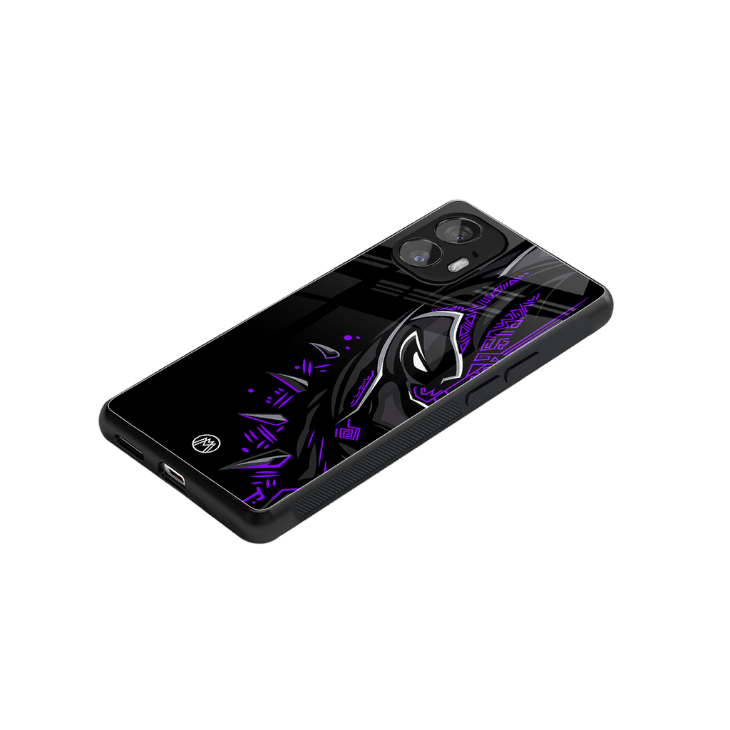 black panther superhero back phone cover | glass case for nothing phone 2