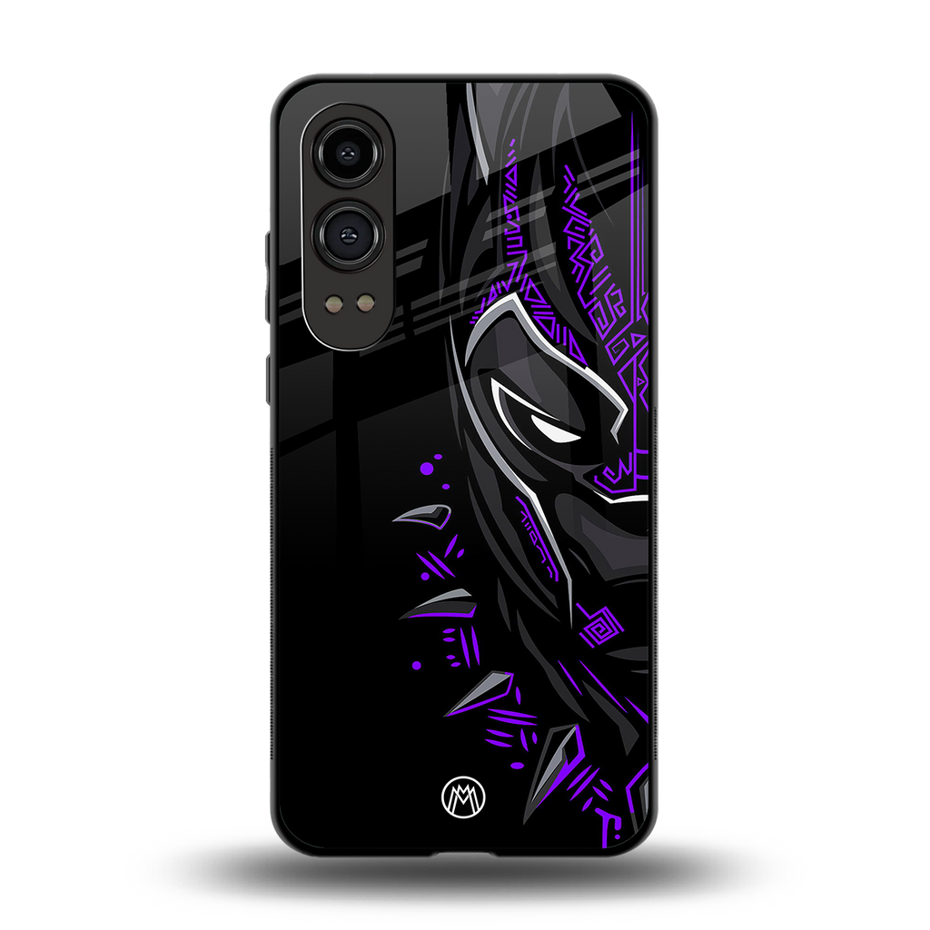 black panther superhero back phone cover | glass case for oneplus nord ce 4 lite