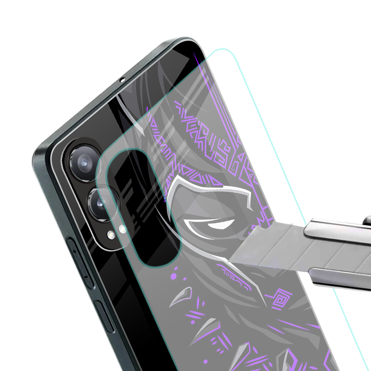 black panther superhero back phone cover | glass case for oneplus nord ce 4 lite