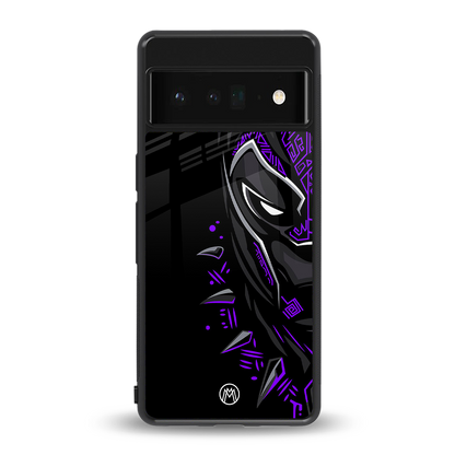 black panther superhero back phone cover | glass case for google pixel 6 pro