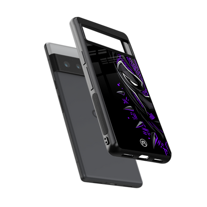 black panther superhero back phone cover | glass case for google pixel 6 pro