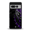 black panther superhero back phone cover | glass case for google pixel 7 pro