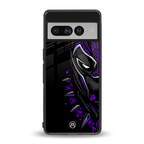 black panther superhero back phone cover | glass case for google pixel 7 pro