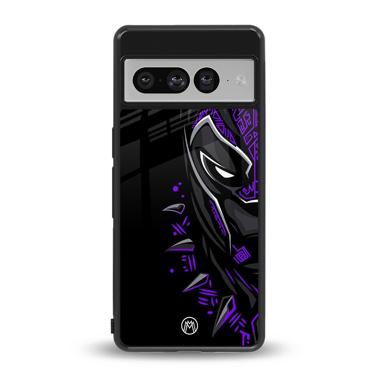 black panther superhero back phone cover | glass case for google pixel 7 pro
