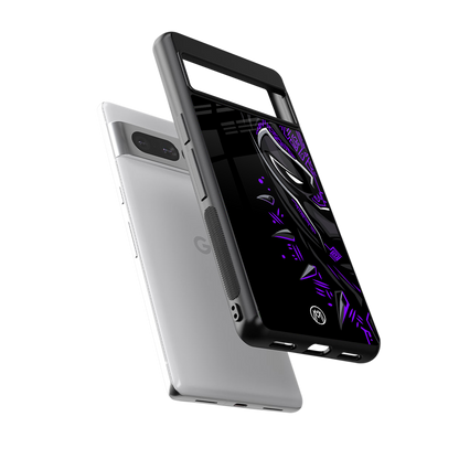 black panther superhero back phone cover | glass case for google pixel 7 pro