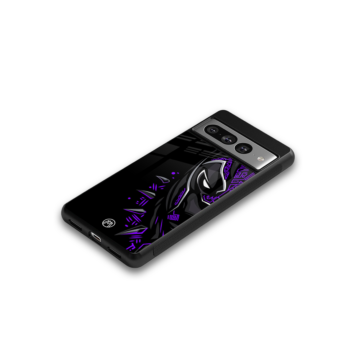black panther superhero back phone cover | glass case for google pixel 7 pro