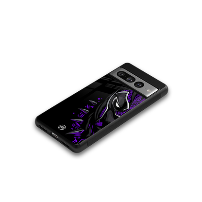 black panther superhero back phone cover | glass case for google pixel 7 pro