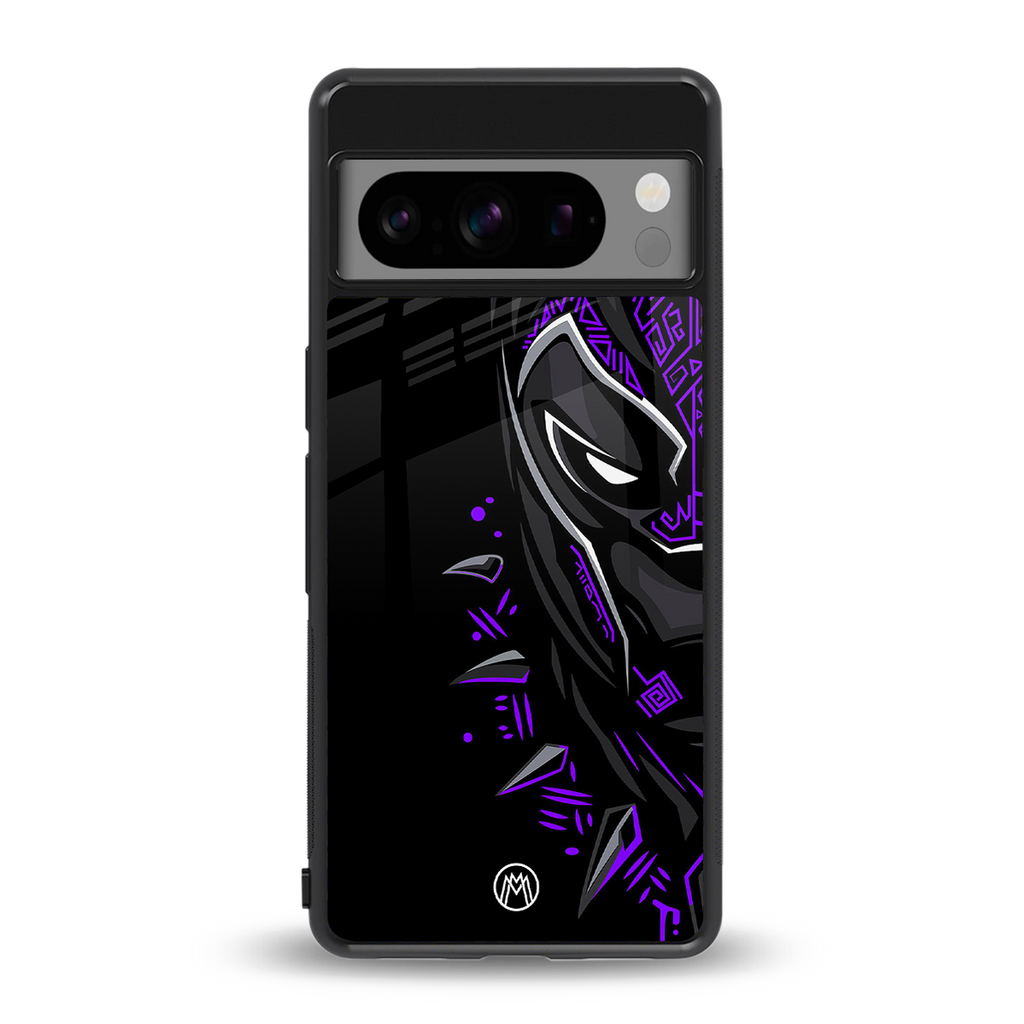 black panther superhero back phone cover | glass case for google pixel 8 pro