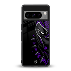 black panther superhero back phone cover | glass case for google pixel 8 pro