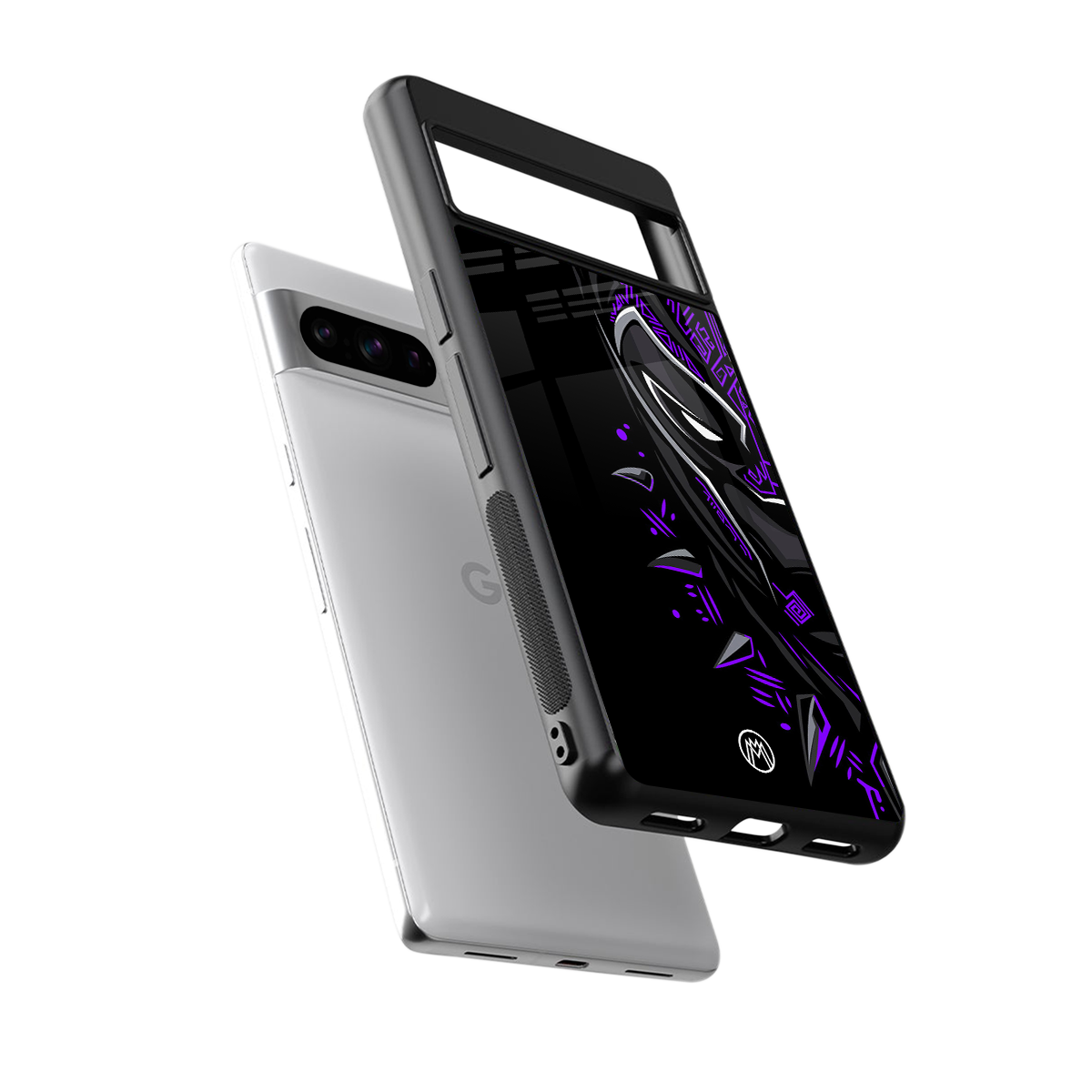 black panther superhero back phone cover | glass case for google pixel 8 pro
