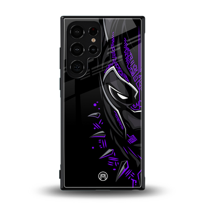 black panther superhero back phone cover | glass case for samsung galaxy s24 ultra