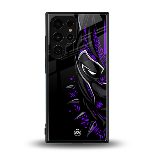 black panther superhero back phone cover | glass case for samsung galaxy s24 ultra