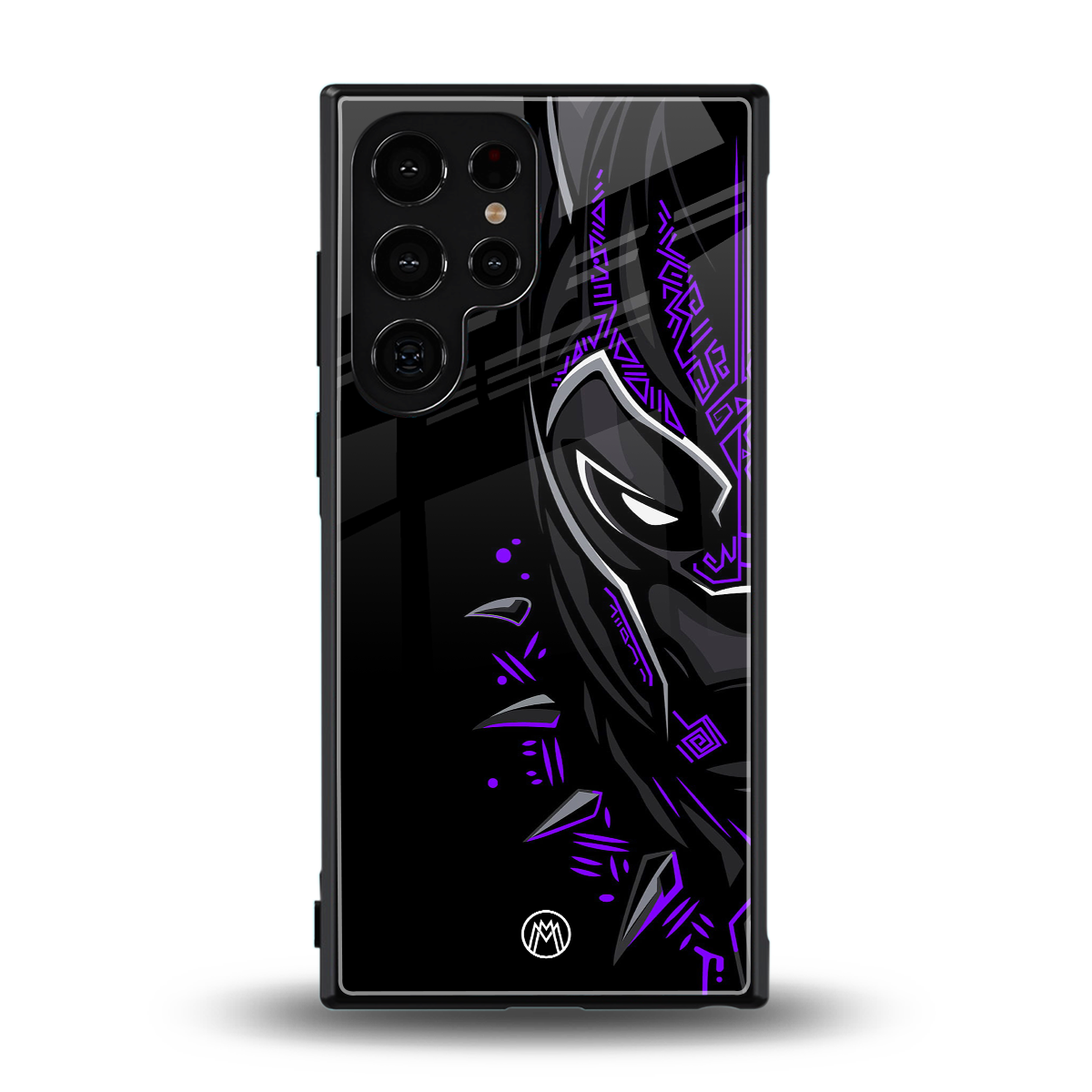 black panther superhero back phone cover | glass case for samsung galaxy s23 ultra