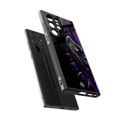 black panther superhero back phone cover | glass case for samsung galaxy s24 ultra