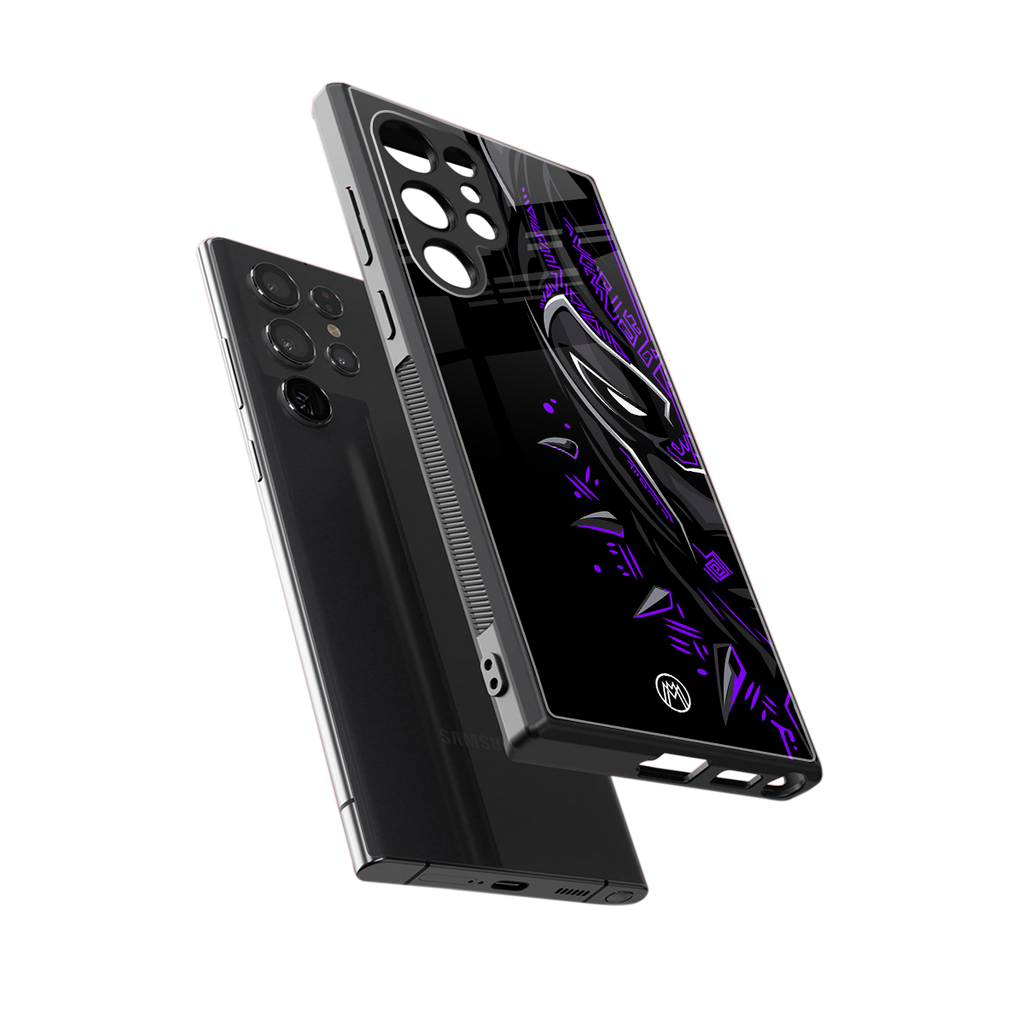 black panther superhero back phone cover | glass case for samsung galaxy s23 ultra