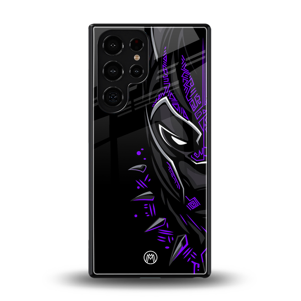 black panther superhero back phone cover | glass case for samsung galaxy s25 ultra