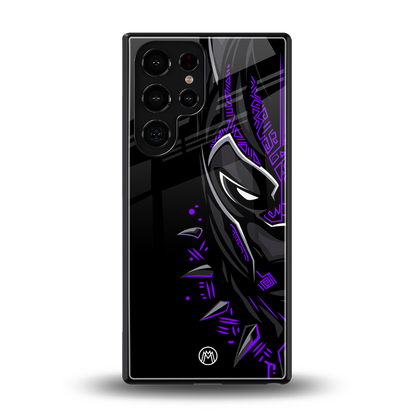 black panther superhero back phone cover | glass case for samsung galaxy s25 ultra