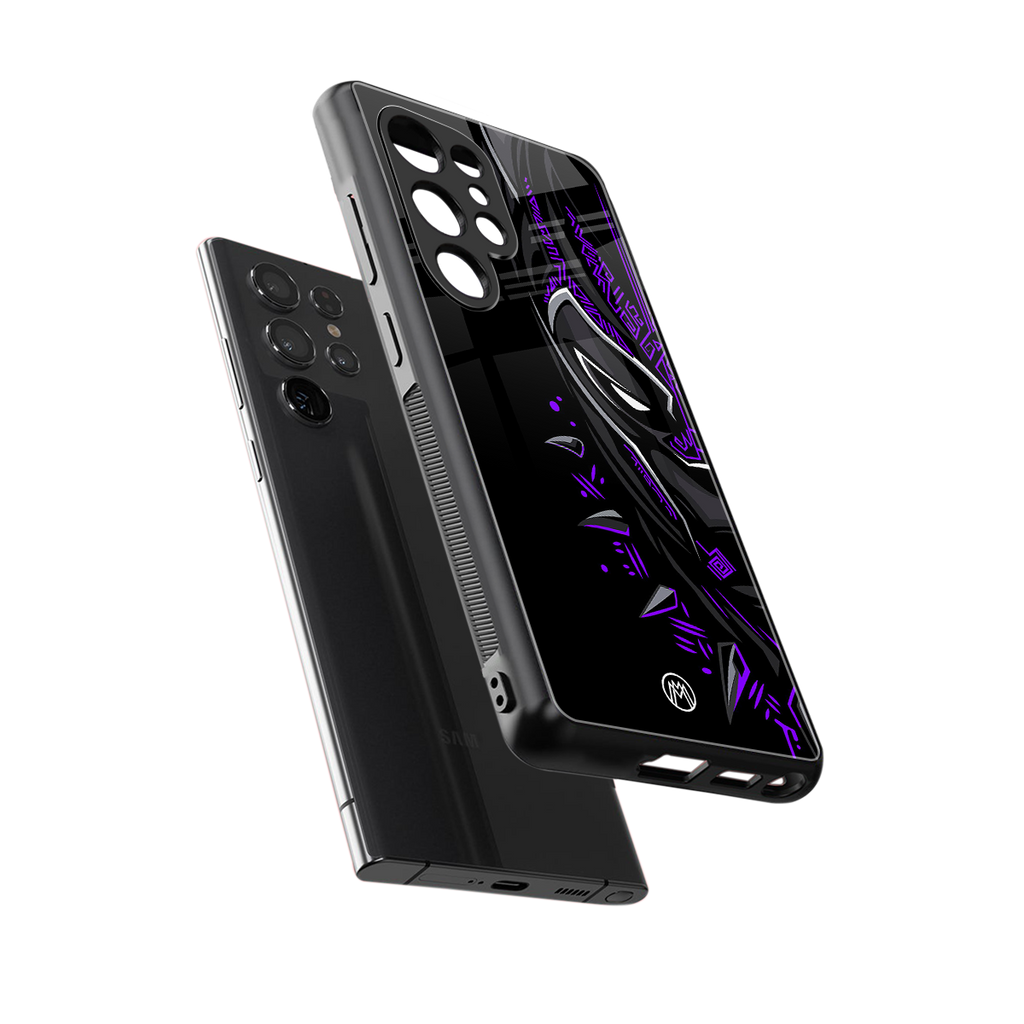 black panther superhero back phone cover | glass case for samsung galaxy s25 ultra